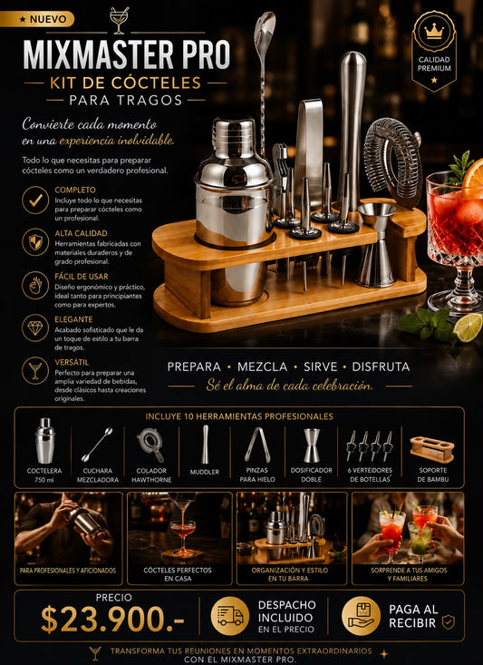 🔥Master Pro: Kit de Cocteles para Trago